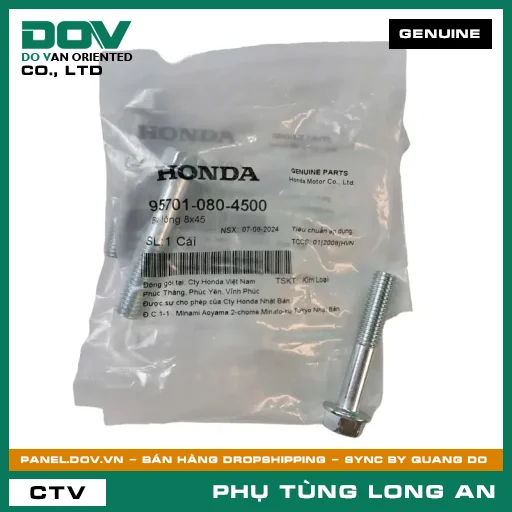 BU LÔNG 8X45 HONDA AIR BLADE 125, AIR BLADE 125/150, AIR BLADE 125/160, BLADE 110, CB150R, CB650R, CBR650R, DREAM 110, FUTURE 125, FUTURE NEO, LEAD 125, PCX, PCX 125, PCX 125/150, PCX 160, SH 125/150, SH 125/160, SH MODE, VARIO 160, WAVE 100, WAVE ALPHA, WAVE RSX 110 — 957010804500