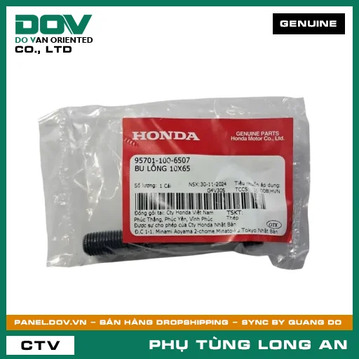 BU LÔNG 10X65 HONDA AIR BLADE 125, AIR BLADE 125/150, AIR BLADE 125/160, PCX, PCX 125, PCX 125/150, PCX 160, SH 125/150, SH 125/160, VARIO 160 — 957011006507