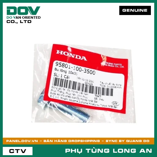 BU LÔNG 10X35 HONDA AIR BLADE 110, BLADE 110, CB250 NIGHTHAWK, CLICK 110, FUTURE NEO, LEAD 110, LEAD 125, WAVE 100, WAVE ALPHA, WAVE ALPHA 110, WAVE RSX 110 — 958011003500