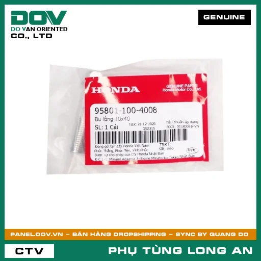 BU LÔNG 10X40 HONDA AIR BLADE 110, AIR BLADE 125, AIR BLADE 125/150, AIR BLADE 125/160, PCX — 958011004008