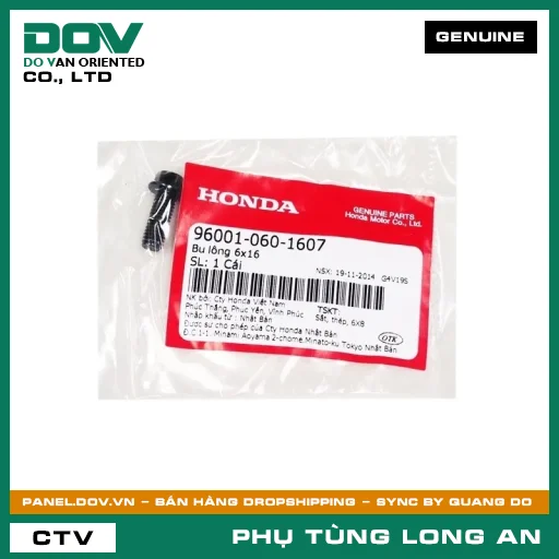 BU LÔNG 6X16 HONDA AIR BLADE 125, AIR BLADE 125/150, GOLDWING, LEAD 125, PCX, PCX 125, PCX 125/150, SH 125/150, SH MODE, WINNER 150 — 960010601607