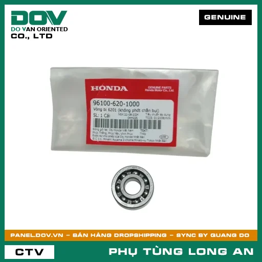VÒNG BI 6201 (KHÔNG PHỐT CHẮN BỤI) HONDA BLADE 110, DREAM 110, FUTURE 125, FUTURE NEO, MSX 125, SUPER CUB C125, SUPER DREAM, WAVE ALPHA, WAVE ALPHA 110, WAVE RSX 110 — 961006201000