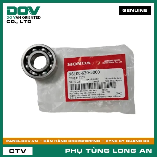 VÒNG BI 6203 HONDA BLADE 110, DREAM 110, FUTURE 125, FUTURE NEO, MSX 125, SUPER CUB C125, SUPER DREAM, WAVE 100, WAVE ALPHA, WAVE ALPHA 110, WAVE RSX 110 — 961006203000