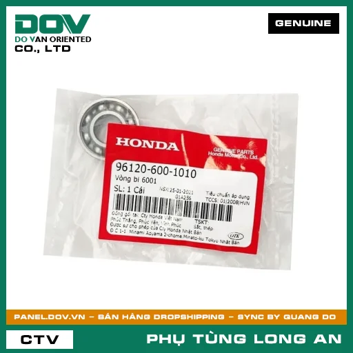 VÒNG BI 6001 HONDA SUPER DREAM — 961206001010
