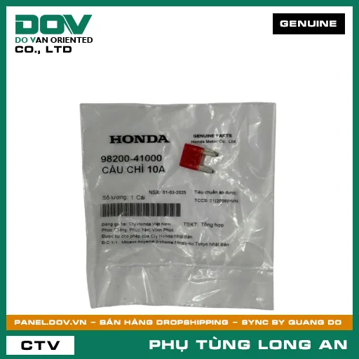 CẦU CHÌ 10A HONDA ADV350, AIR BLADE 110, AIR BLADE 125, AIR BLADE 125/150, BLADE 110, CB150R, CB300R, CB350 H'NESS, CLICK 110, DREAM 110, FUTURE 125, FUTURE NEO, GOLDWING, LEAD 110, LEAD 125, MSX 125, PCX, PCX 125, SH 125/150, SH 350, SH MODE, VISION 110, WAVE 100, WAVE ALPHA, WAVE ALPHA 110, WAVE RSX 110, WINNER 150, WINNER R, WINNER X — 9820041000