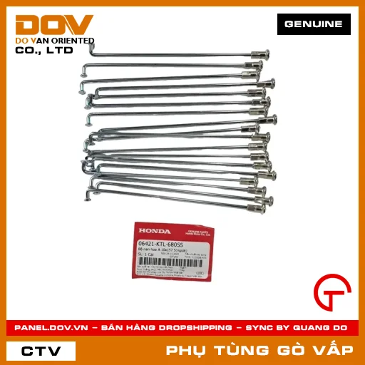 BỘ NAN HOA A 10X157.5(NGOÀI) MÃ PHỤ TÙNG 06421KTL680SS — 06421KTL680SS
