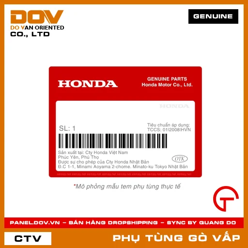 ÁP PHÍCH QUẢNG CÁO MÃ PHỤ TÙNG 08013K90POSTE — 08013K90POSTE