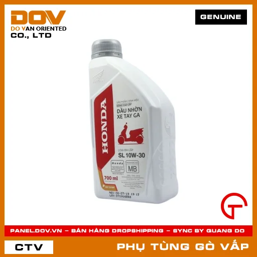 CHAI DẦU ĐỘNG CƠ XE GA SL-MB10W-30 700ML MÃ PHỤ TÙNG 082322MBK0LVD — 082322MBK0LVD