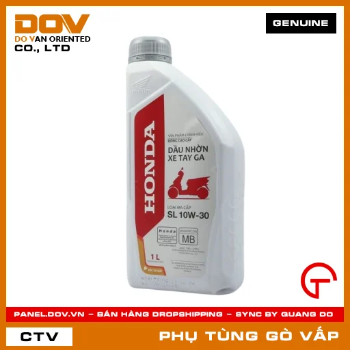 CHAI DẦU ĐỘNG CƠ XE GA SL-MB 10W-30 1L MÃ PHỤ TÙNG 082322MBK1LVD — 082322MBK1LVD