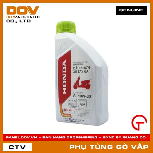 CHAI DẦU ĐỘNG CƠ XE GA SL-MB10W-30 800ML MÃ PHỤ TÙNG 082322MBK8LVD — 082322MBK8LVD