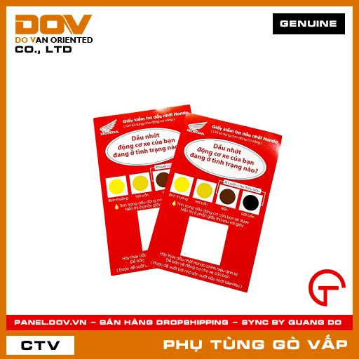 GIẤY THỬ DẦU NHỚT MÃ PHỤ TÙNG 08OTPIDE100PCS — 08OTPIDE100PCS