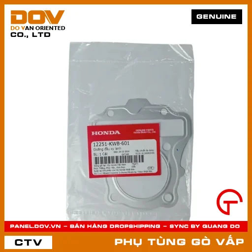 GIOĂNG (RON) ĐẦU XY LANH MÃ PHỤ TÙNG 12251KWB601 — 12251KWB601