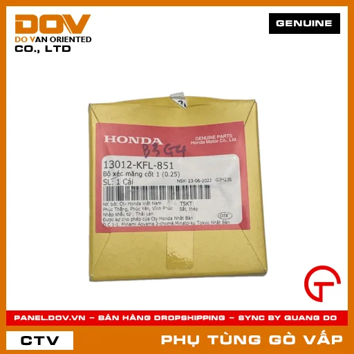 BỘ XÉC MĂNG CỐT 1 (0.25) MÃ PHỤ TÙNG 13012KFL851 — 13012KFL851