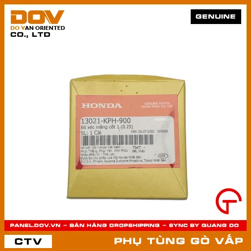 BỘ XÉC MĂNG CỐT 1 (0.25) MÃ PHỤ TÙNG 13021KPH900 — 13021KPH900