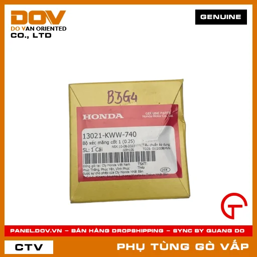 BỘ XÉC MĂNG CỐT 1 (0.25) MÃ PHỤ TÙNG 13021KWW740 — 13021KWW740