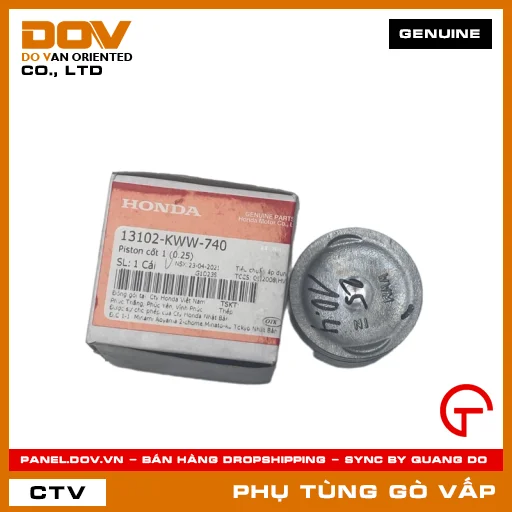 PISTON CỐT 1 (0.25) MÃ PHỤ TÙNG 13102KWW740 — 13102KWW740
