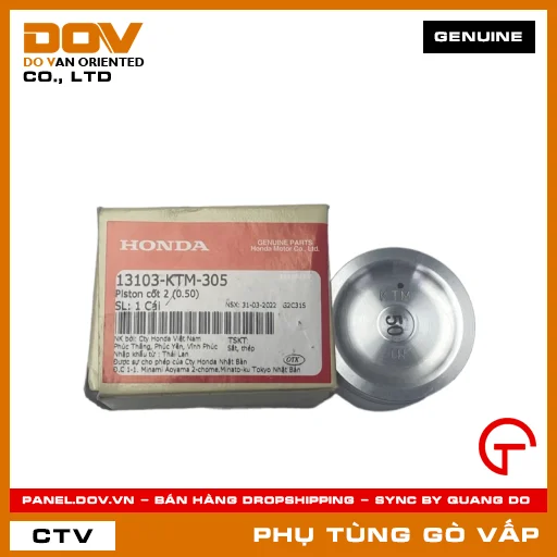 PISTON CỐT 2 (0.50) MÃ PHỤ TÙNG 13103KTM305 — 13103KTM305
