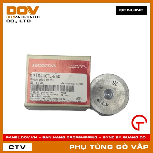PISTON CỐT 3 (0.75) MÃ PHỤ TÙNG 13104KTL850 — 13104KTL850