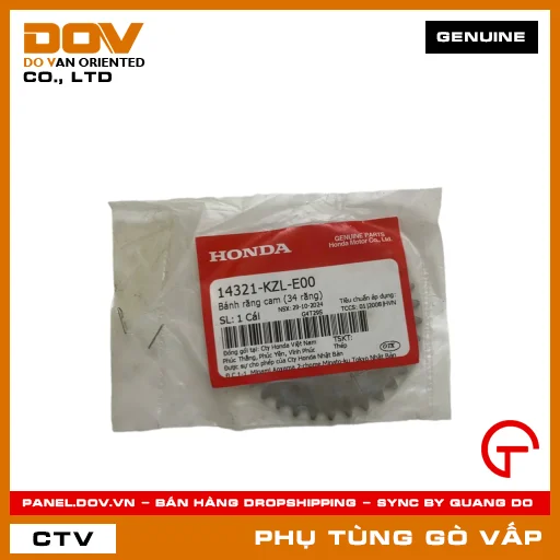 BÁNH RĂNG CAM (34 RĂNG) MÃ PHỤ TÙNG 14321KZLE00 — 14321KZLE00