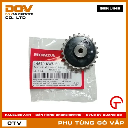 BÁNH DẪN XÍCH CAM (23RĂNG) MÃ PHỤ TÙNG 14670KWB600 — 14670KWB600