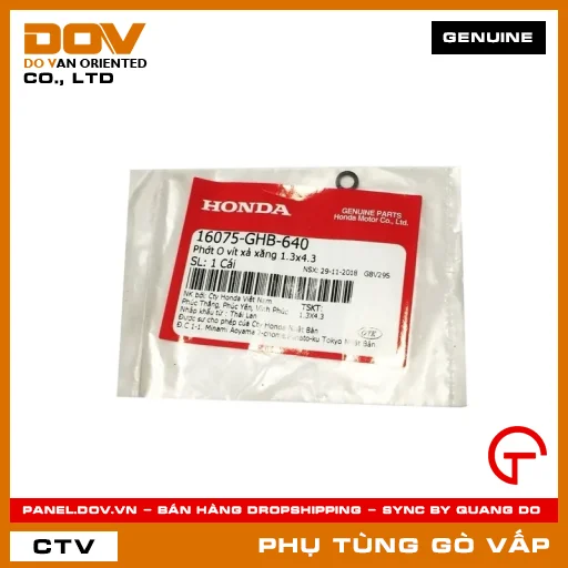 PHỚT O VÍT XẢ XĂNG 1.3X4.3 MÃ PHỤ TÙNG 16075GHB640 — 16075GHB640