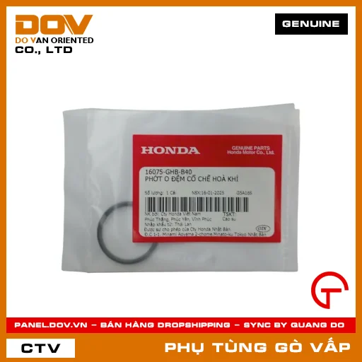 PHỚT O ĐỆM CỔ CHẾ HOÀ KHÍ MÃ PHỤ TÙNG 16075GHBB40 — 16075GHBB40
