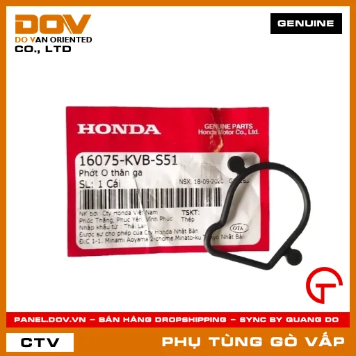 PHỚT O THÂN GA MÃ PHỤ TÙNG 16075KVBS51 — 16075KVBS51