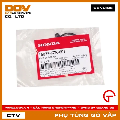 PHỚT O THÂN GA MÃ PHỤ TÙNG 16075KZR601 — 16075KZR601