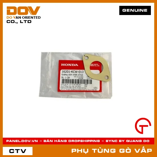 GIOĂNG (RON) CÁCH NHIỆT CỔ HÚT MÃ PHỤ TÙNG 16201KCW013 — 16201KCW013