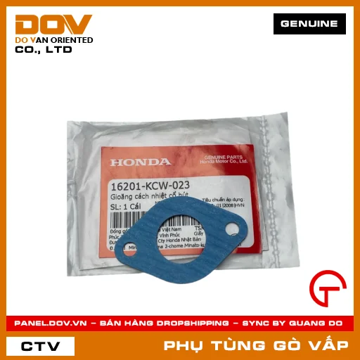 GIOĂNG (RON) CÁCH NHIỆT CỔ HÚT MÃ PHỤ TÙNG 16201KCW023 — 16201KCW023