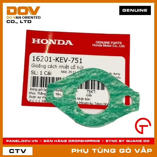 GIOĂNG (RON) CÁCH NHIỆT CỔ HÚT MÃ PHỤ TÙNG 16201KEV751 — 16201KEV751