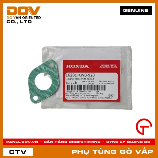 GIOĂNG (RON) CÁCH NHIỆT CỔ HÚT MÃ PHỤ TÙNG 16201KWB920 — 16201KWB920
