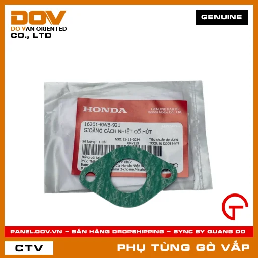 GIOĂNG (RON) CÁCH NHIỆT CỔ HÚT MÃ PHỤ TÙNG 16201KWB921 — 16201KWB921