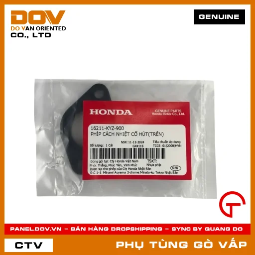 PHÍP CÁCH NHIỆT CỔ HÚT(TRÊN) MÃ PHỤ TÙNG 16211KYZ900 — 16211KYZ900