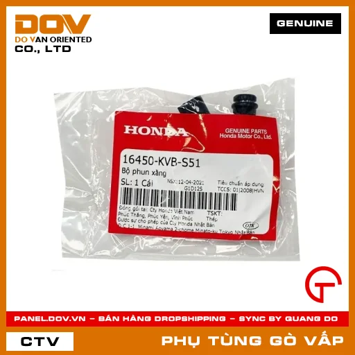 BỘ PHUN NHIÊN LIỆU MÃ PHỤ TÙNG 16450KVBS51 — 16450KVBS51