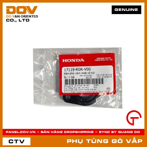 ĐỆM PHÍP CÁCH NHIỆT CỔ HÚT MÃ PHỤ TÙNG 17119K0RV00 — 17119K0RV00