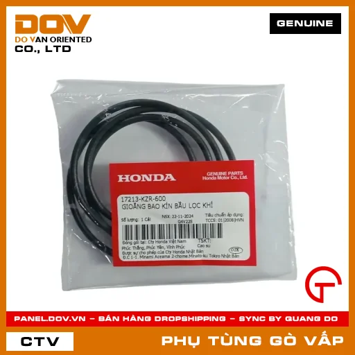 GIOĂNG (RON) BAO KÍN BẦU LỌC GIÓ MÃ PHỤ TÙNG 17213KZR600 — 17213KZR600