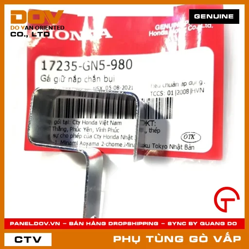 GÁ GIỮ NẮP CHẮN BỤI MÃ PHỤ TÙNG 17235GN5980 — 17235GN5980