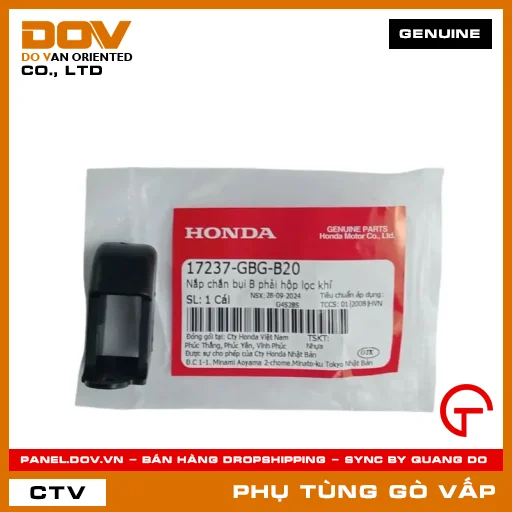NẮP CHẮN BỤI B PHẢI HỘP LỌC GIÓ MÃ PHỤ TÙNG 17237GBGB20 — 17237GBGB20