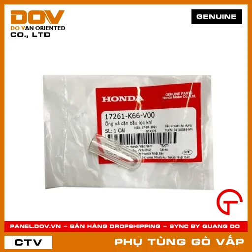 ỐNG XẢ CẶN BẦU LỌC GIÓ MÃ PHỤ TÙNG 17261K66V00 — 17261K66V00