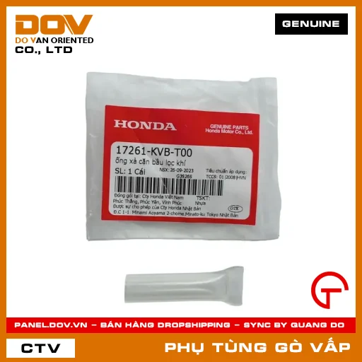 ỐNG XẢ CẶN BẦU LỌC GIÓ MÃ PHỤ TÙNG 17261KVBT00 — 17261KVBT00