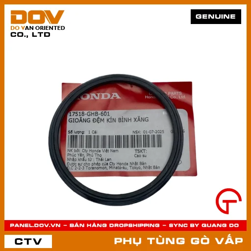 GIOĂNG (RON) ĐỆM KÍN BÌNH XĂNG MÃ PHỤ TÙNG 17518GHB601 — 17518GHB601