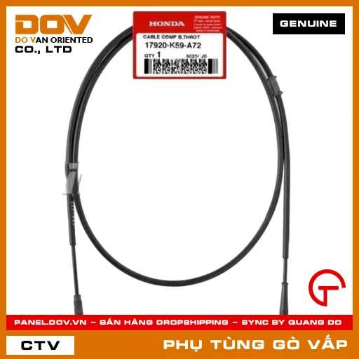 DÂY GA B MÃ PHỤ TÙNG 17920K59A72 — 17920K59A72