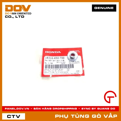 BẠC ĐỆM TẤM CÁCH NHIỆT MÃ PHỤ TÙNG 18316K50T00 — 18316K50T00
