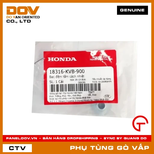 BẠC ĐỆM TẤM CÁCH NHIỆT MÃ PHỤ TÙNG 18316KVB900 — 18316KVB900
