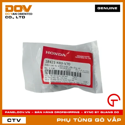 ĐỆM CAO SU GIẢM CHẤN ĐẶT ỐNG XẢ MÃ PHỤ TÙNG 18421K89V70 — 18421K89V70