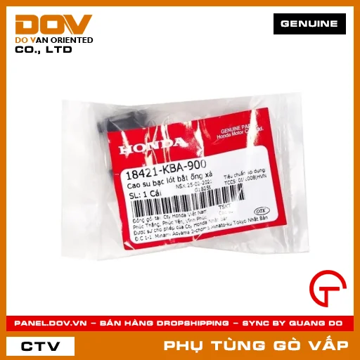 CAO SU BẠC LÓT BẮT ỐNG XẢ MÃ PHỤ TÙNG 18421KBA900 — 18421KBA900