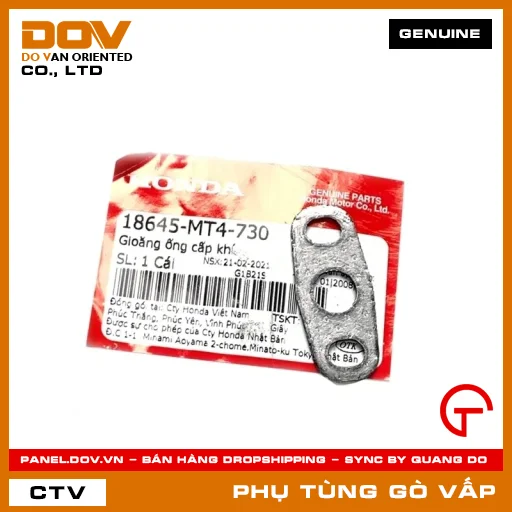 GIOĂNG (RON) ỐNG CẤP KHÍ MÃ PHỤ TÙNG 18645MT4730 — 18645MT4730