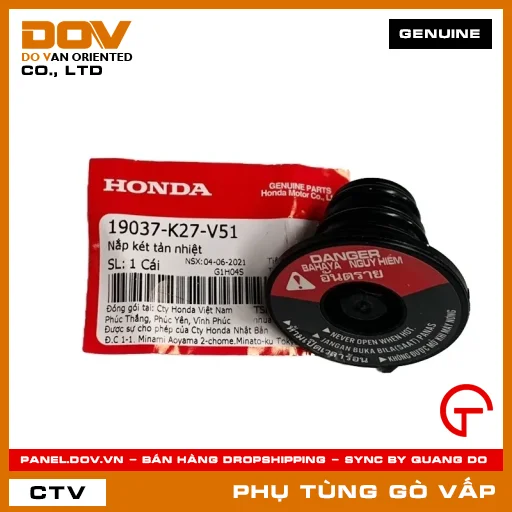 NẮP KÉT TẢN NHIỆT MÃ PHỤ TÙNG 19037K27V51 — 19037K27V51