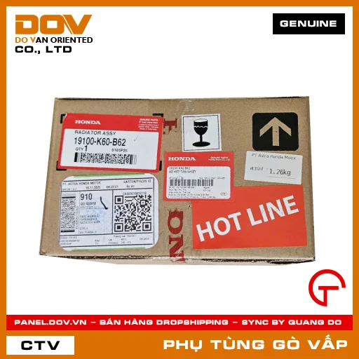 BỘ KÉT TẢN NHIỆT MÃ PHỤ TÙNG 19100K60B62 — 19100K60B62